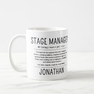 Persoonlijk grappig cadeau voor stage manager waar koffiemok