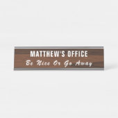 Persoonlijk grappig Kantoor Bureau Naambordje (Voorkant)