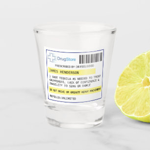 Persoonlijk grappig recept shotglas shot glas