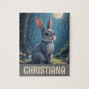 Persoonlijk Grappig Whimsisch Konijn Legpuzzel