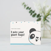 Persoonlijk - Grappige Blauwe Panda Briefkaart (Staand voorkant)