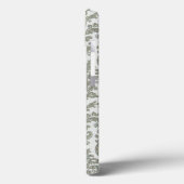 Persoonlijk Grijze Damask iPhone 6 Hoesje (Achterkant / Links)