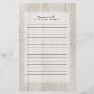 Persoonlijk Grijze Rustieke Hout Briefpapier
