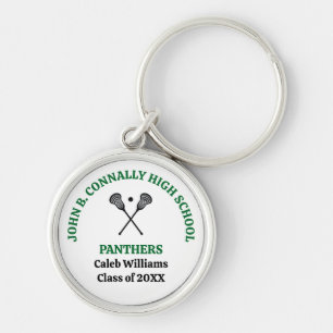 Persoonlijk Groen Lacrosse-team Middelbare School Sleutelhanger
