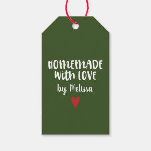 Persoonlijk Groen Thuisgemaakt Met Liefde Hart Cad Cadeaulabel
