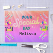 Persoonlijk Happy Birthday-document Tissuepapier (Craft)