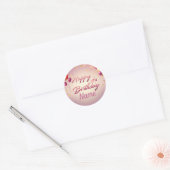 Persoonlijk Happy Birthday Ronde Sticker (Envelop)