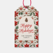 Persoonlijk Happy Holidays Favor Geschenk Cadeaulabel (Voorkant)