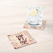 Persoonlijk Happy Moederdag mam Vierkante Kartonnen Onderzetter (Insitu)