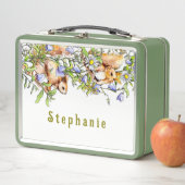 Persoonlijk Happy Rabbits in Play Onder Flowers (In situ)