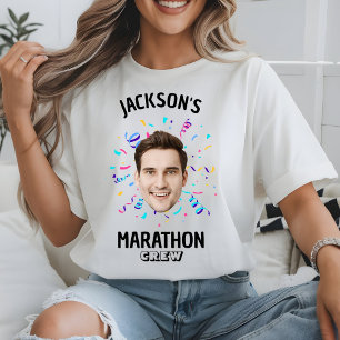 Persoonlijk hardloopteam met eigen gezicht hardloo t-shirt