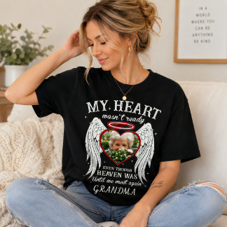 Persoonlijk hart was niet klaar Aangepaste foto T-shirt