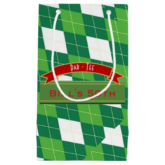 Persoonlijk heren GOLF, Golfer thema Par-TEE Klein Cadeauzakje (Voorkant)