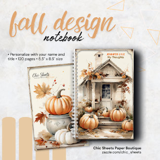 Persoonlijk Herfst Ontwerp Spiraal Notebook Notitieboek
