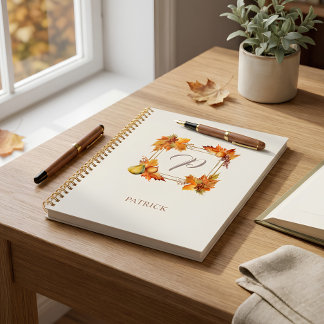 Persoonlijk Herfst Oogst Initiaal Notitieboek