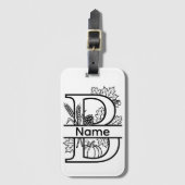 Persoonlijk herfstmonogram "B" Bagagelabel (Voorkant (verticaal))