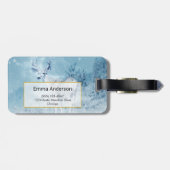 Persoonlijk herten en dennenbomen bagagelabel (Achterkant horizontaal)