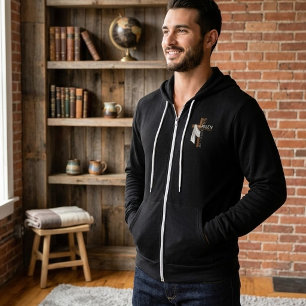 Persoonlijk Hij Is Opgestaan Vintage Pasen Kruis Hoodie