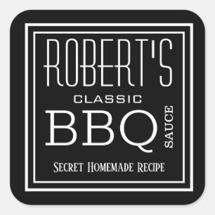 Persoonlijk homemade BBQ Sauce Label