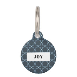 Persoonlijk hondenbandje met sterrenpatroon in ant huisdierpenning