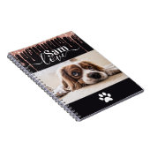 Persoonlijk hondenmonogram naam huisdier foto notitieboek (Rechterzijde)