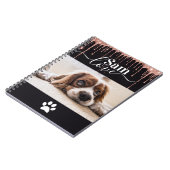 Persoonlijk hondenmonogram naam huisdier foto notitieboek (Linkerzijde)