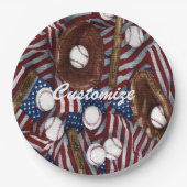 Persoonlijk honkbal in de VS Papieren Bordje (Voorkant)