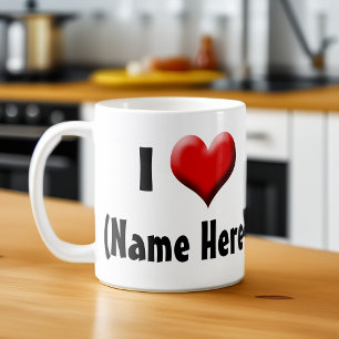 Persoonlijk hou ik van... Naam Valentijnsdag Koffiemok