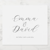 Persoonlijk huwelijk sparkling wijnetiket (Enkel label)