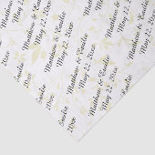 Persoonlijk huwelijk tissuepapier (Detail)