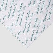 Persoonlijk huwelijk - Turquoise Tissuepapier (Detail)