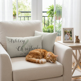 Persoonlijk huwelijkscadeau: Grijze boerderijdeken Kussen