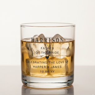 Persoonlijk huwelijksfeest geschenk voor Vader van Whisky Glas