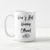 Persoonlijk huwelijksgeschenk voor de ceremoniemee koffiemok (Links)