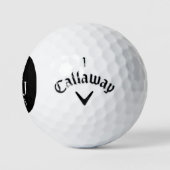 Persoonlijk huwelijksjubileum met monogram golfballen (Logo)