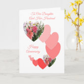 Persoonlijk huwelijksjubileum voor dochter en echt kaart (Gele Bloem)