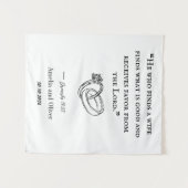 Persoonlijk HuwelijksTapijt Wandkleed (Voorkant (horizontaal))