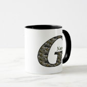 Persoonlijk Hydrangeabloem Monogram Initiaal G Mok (Voorkant rechts)