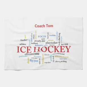 Persoonlijk, Ice Hockey Coach Dank u in woorden Theedoek