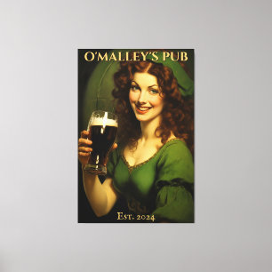 Persoonlijk Iers Café Uithangbord St. Patrick's Canvas Afdruk