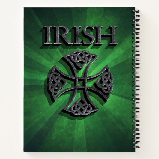 Persoonlijk Iers Keltisch Kruis Notitieboek (Achterkant)