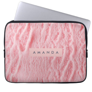 Persoonlijk Ijsontwerp met Aardbeiensmaak Laptop Sleeve