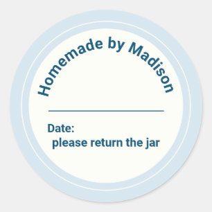 Persoonlijk Inblikken Zelfgemaakt Pot Retour Ronde Sticker