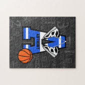 Persoonlijk Initiaal Basketball Legpuzzel (Horizontaal)