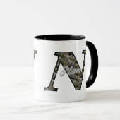 Persoonlijk initiaal N Hydrangeabloemen Monogram Mok (Voorkant rechts)