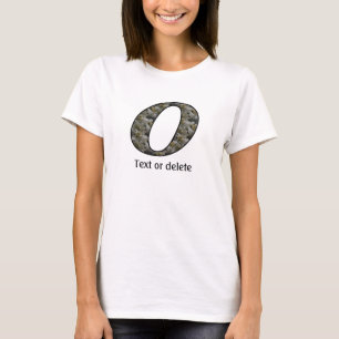 Persoonlijk initiaal O Hydrangeabloemen Monogram T-shirt
