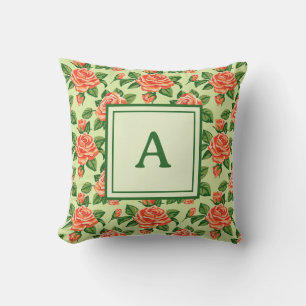 Persoonlijk Initialenlogo - Elegante Moderne Bloem Kussen