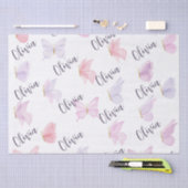 Persoonlijk Inpakpapier met Vlinders. Tissuepapier (Craft)