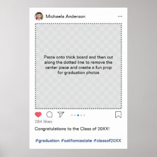 Persoonlijk Instagram afstudeerfoto-prop Poster