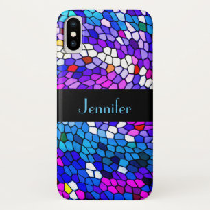 Persoonlijk iPhone X Hoesje met Mozaïektegelpatroo